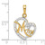 14k and White Rhodium D/C Heart Mom Pendant - C4-FEA9E202-4648
