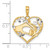 14k and White Rhodium D/C Mother and Child Hands in Heart Pendant