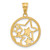 14K and White Rhodium D/C Stars Pendant - C4-ECF97503-8558