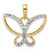 14k and White Rhodium Diamond-cut Butterfly Pendant - M2-ADA3820F-8739