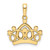 14k and White Rhodium Diamond-cut Crown Pendant - M2-25C16460-3618
