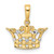 14k and White Rhodium Diamond-cut Crown Pendant - M2-E07DC913-4936