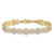 14k and White Rhodium Diamond-Cut Fancy 7.5 inch Bracelet