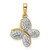 14k and White Rhodium Diamond-cut Fancy Butterfly Pendant - M2-675C3316-7160