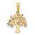 14k and White Rhodium Diamond-cut Tree of Life Pendant - M2-3250C67B-4386