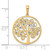 14k and White Rhodium Diamond-cut Tree of Life Pendant - M3-D5752B2A-4906