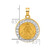 14K and White Rhodium Hollow Miraculous Mary Plain Back Medal