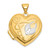 14K and White Rhodium Lock and Key Reverses to YOU HOLD THE KEY TO MY HEART 18mm Heart Locket