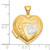 14K and White Rhodium Lock and Key Reverses to YOU HOLD THE KEY TO MY HEART 18mm Heart Locket