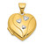 14k and White Rhodium MY LOVE MY LIFE MY FOREVER on Reverse 15mm Heart Locket