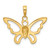 14K and White Rhodium Polished and D/C Butterfly Pendant - C4-C9735965-5576
