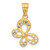 14K and White Rhodium Polished and D/C Butterfly Pendant - C4-FFE0E313-4223