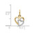 14K and White Rhodium Polished Hearts Pendant - YC-013FB2E4-6362