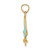 14K Aqua Enameled Windsail Surf Board Charm