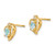 14k Aquamarine and Diamond Heart Earrings