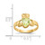 14k August CZ Birthstone Claddagh Ring