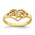 14K BABY Cut-out Heart Ring