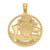 14K BAHAMAS Crest In Textured Frame Charm