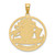 14K BAHAMAS Crest In Textured Frame Charm