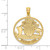 14K BAHAMAS Crest In Textured Frame Charm