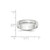 10k White Gold 5mm Lightweight Milgrain Half Round Wedding Band Size 4.5