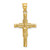 14K Beaded Accent Crucifix Charm