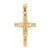 14K Beaded Accent w/ Cross Behind Crucifix Charm