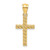 14K Beaded and Polished Cross Charm