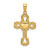 14K Beaded Cross with Heart Pendant