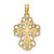 14K Beaded Lace Trim Cross Charm