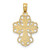 14K Beaded Lace Trim Cross Charm