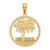 14K BERMUDA Palm Tree Round Charm