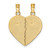 14k BEST FRIENDS Break-a-part Heart Charm