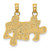 14K BEST FRIENDS Break-apart Puzzle Pieces Charm