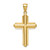 14k Beveled Cross Pendant