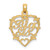 14K BIG SIS in Heart Charm