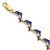 14k Blue Enameled Dolphin 7.25 inch Bracelet