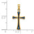 14K Blue Enameled Tapered Cross Charm