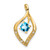 14k Blue Topaz and Diamond Pendant - PM-3A47E631-3114