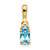14k Blue Topaz and Diamond Pendant - XB-EB3F421C-5574