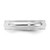 10k White Gold 5mm Milgrain Half Round Comfort Fit Wedding Band Size 8