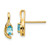 14k Blue Topaz and Diamond Post Earrings