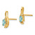 14k Blue Topaz and Diamond Post Earrings