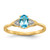 14k Blue Topaz and Diamond Ring - XB-E27396A8-3678