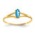 14k Blue Topaz Birthstone Ring - XB-D7FCE9F7-3834