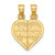 14K BOY/GIRL FRIEND Break-apart Heart Charm
