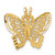 14K Brushed & Diamond-cut Butterfly Pendant