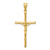 14K Brushed & Diamond-cut Crucifix Cross Pendant