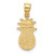 14K Brushed & Diamond-cut Pineapple Pendant