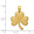 14k Brushed Diamond-cut Shamrock Pendant